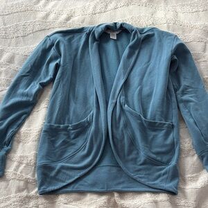 Athleta Soft Blue Open Cardigan